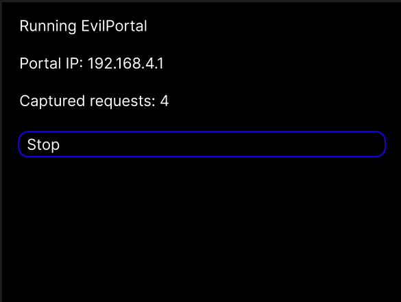 EvilPortal GUI screenshot